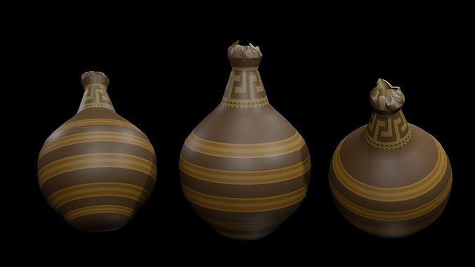 vase marron décor articles ménagers Rose maison 3D print model - Mito3D