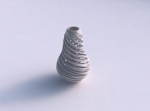 vaso bulbo torcida interior exterior linhas de muito torcidos a casa lâmpada decoração 3d print model - Mito3D