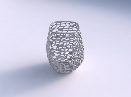 vase bulky helix dense organic lattice house decor 3d print model - Mito3D