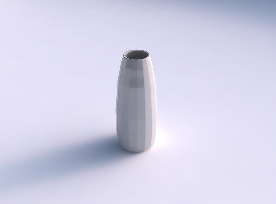 vase bullet curved creases house decor 3D print model - Mito3D