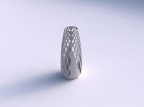 vase bullet diagonal grid lattice 3 house decor 3d print model - Mito3D