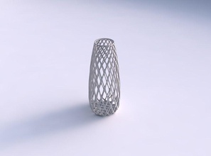 vaso de bala diagonal da grade em forma árvore a casa grelha lattice decoração 3d print model - Mito3D