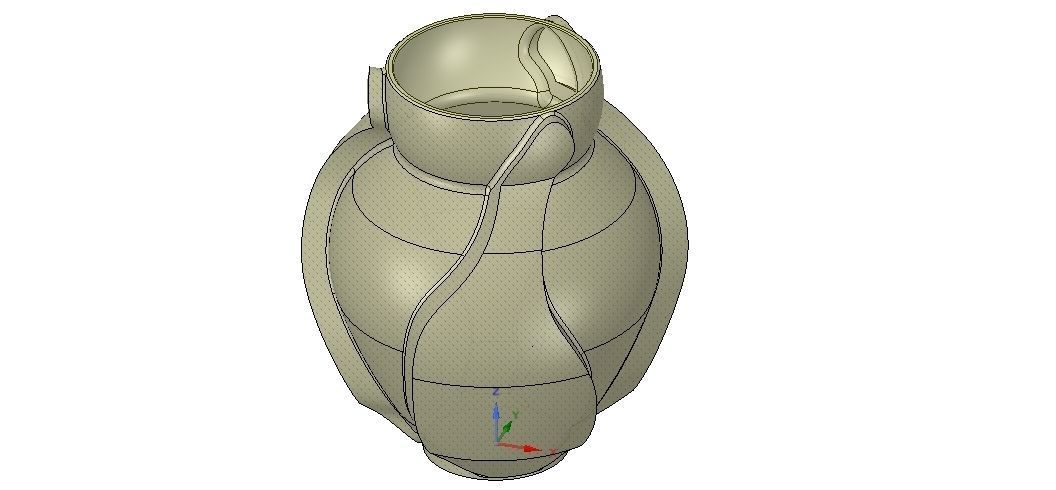 vase cup vessel v05 3d-print cnc house urn dust flower capacity wine jug gin decoration engraving milling carving woodcarving wood sculpture design concrete garden decor 3D print model - Mito3D