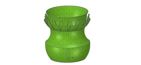 vase cup vessel v11 3d-print cnc art urn dust flower capacity wine jug gin decoration engraving milling carving woodcarving wood sculpture design concrete garden sculptures 3d print model - Mito3D