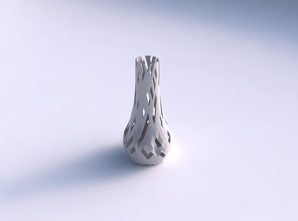 vase curved 2 cuts vase curved 2 cuts dish decor architectural decoration house  3d print model - Mito3D