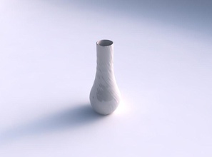 vase gebogen 2 Fasern glatt im inneren Haus innen Dekor 3d print model - Mito3D