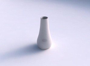 vaso curvado 2 bandas uniforme vertical casa decoração 3d print model - Mito3D