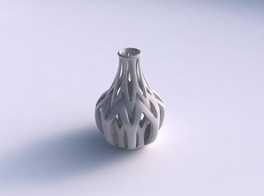 vase curved 2 intertwining lines tapered house decor 3d print model - Mito3D