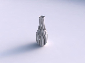 vase curved 2 intertwining lines tapered house decor 3d print model - Mito3D