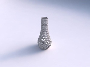 vase curved 2 lattice tiles house decor 3d print model - Mito3D
