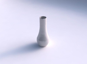 vase incurvé 2 rocheux fibres maison décor 3d print model - Mito3D