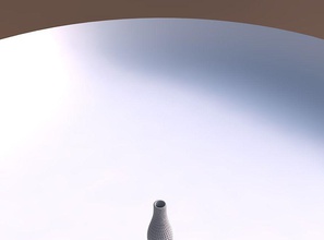 vase courbé extrudé modèle maison courbée bent de décor 3d print model - Mito3D