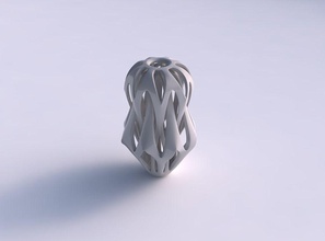 vaso curva cogumelo grande entrelaçamento de linhas cônico a casa curvo decoração 3d print model - Mito3D