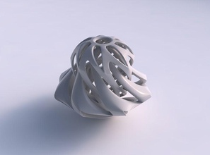 vaso curvo grande fungo intreccio di linee contorte conici 2 casa il le twisted conico arredamento 3d print model - Mito3D