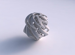 jarrón curva hongo grande entrelazamiento con líneas torcidas casa florero curvado trenzado decoración 3d print model - Mito3D
