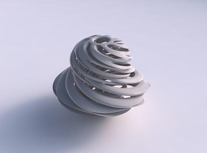 vaso curvo grande fungo intreccio linee contorto conico 2 casa arredamento 3d print model - Mito3D
