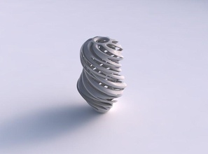 jarrón curva hongo grande entrecruzamiento de líneas muy torcido forma cónica casa florero curvado entrelazamiento trenzado decoración 3d print model - Mito3D