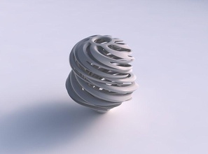 vase gebogen pilz verflechtung linien verdrehte haus dekor 3d print model - Mito3D