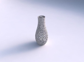 vase galbé organique fine maille maison courbée des beaux treillis décor 3d print model - Mito3D