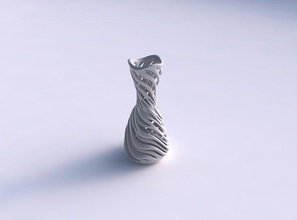 vase, geschwungene Sanduhr verschlingenden Linien sehr verdrehte tapered wellig Haus vase gebogen Verflechtung twisted verjüngt werden Dekor 3d print model - Mito3D