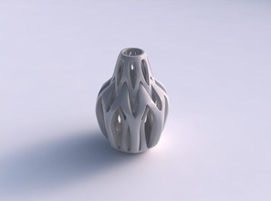 vase curved intertwining lines tapered 2 house decor 3d print model - Mito3D