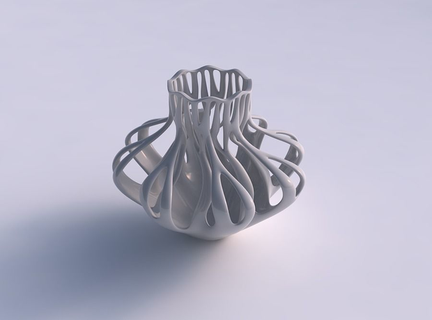 Vase gebogen geschichtet Geäst gedrückt Haus Dekor 3d print model - Mito3D