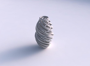 vase incurvé moyen entrelacement lignes tordu maison décor 3d print model - Mito3D