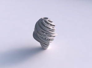 vase gebogen Pilz verschlingenden Linien sehr wellig verdreht Haus Verflechtung twisted Dekor 3d print model - Mito3D