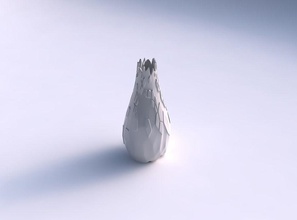 vaso curva de répteis pele buracos a casa curvo réptil decoração 3d print model - Mito3D