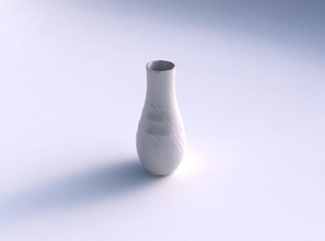 vase curved rocky fibers house decor 3d print model - Mito3D