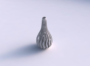 florero curvo agudo afilado músculo estructura cuello casa decoración 3d print model - Mito3D