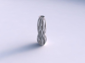 vase curved slim intertwining lines tapered house decor 3d print model - Mito3D