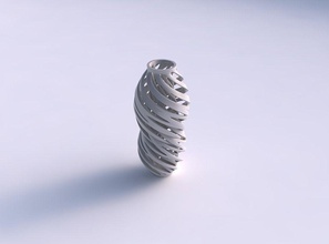 vase curved slim verschlingenden Linien sehr verdreht Haus gebogen Verflechtung twisted Dekor 3d print model - Mito3D