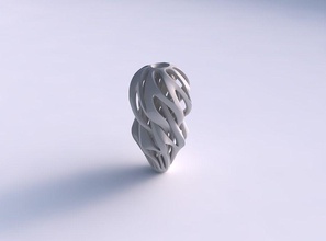 vase curved slim mushroom intertwining lines twisted wavy house decor 3d print model - Mito3D