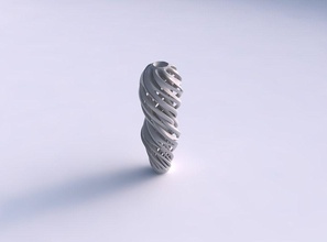 vase gebogene schlanken Pilz verschlingenden Linien sehr verdreht verjüngt Haus gebogen slim Verflechtung twisted werden Dekor 3d print model - Mito3D