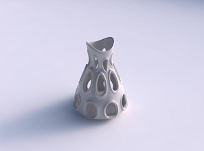 vase gebogen glatt schneidet extrudiert kanten it gedehnt haus dekor 3d print model - Mito3D