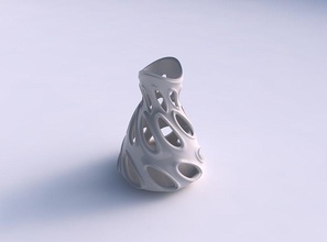 vase gebogen glatt schneidet extrudiert kanten it verdrehte gedehnt haus dekor 3d print model - Mito3D