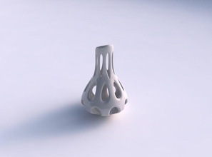 vase curved smooth cuts long top house decor 3d print model - Mito3D