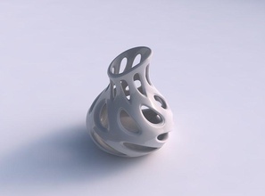 vase gebogen glatt schneidet gedehnt ecke haus dekor 3d print model - Mito3D