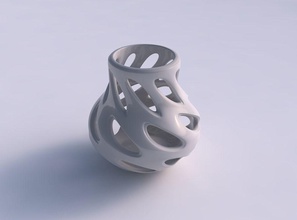 vazo kavisli pürüzsüz kesikler bükülmüş sıkılmış ev dekor 3d print model - Mito3D