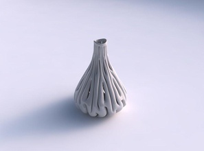 vase mit gekrümmten dicken weichen Zweige gestreckt oben Haus gebogen dick weich Niederlassungen top Dekor 3d print model - Mito3D