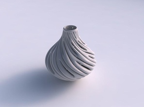 vase curved thick soft branches twisted squeezed house decor 3d print model - Mito3D
