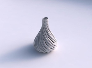 vase curved thick soft branches twisted streched top house decor 3d print model - Mito3D