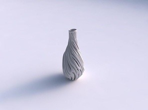 vase curved thick soft branches twisted tapered wavy house decor 3d print model - Mito3D