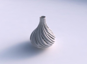 vase courbe épaisse et molle succursales à l'échelle du milieu maison courbée d'épaisseur doux les branches de large décor 3d print model - Mito3D