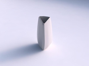 vaso curvo ribaltamento triangolo bande uniforme verticale casa arredamento 3d print model - Mito3D