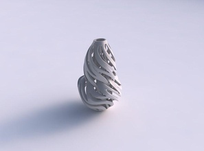 vaso curvo contorto intreccio di linee contorte ondulate casa il twisted le arredamento 3d print model - Mito3D