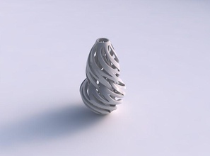 vase curved twisted intertwining lines house decor 3d print model - Mito3D