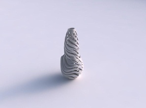 vase curved twisted intertwining lines tapered wavy house decor 3d print model - Mito3D
