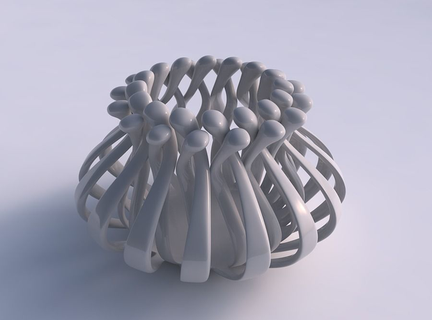 vaso curvado torcido músculo estrutura suave dicas espremido casa decoração 3d print model - Mito3D
